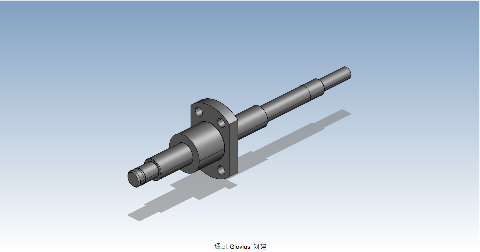 BSWA0801-L120滾珠絲桿3D模型STP格式