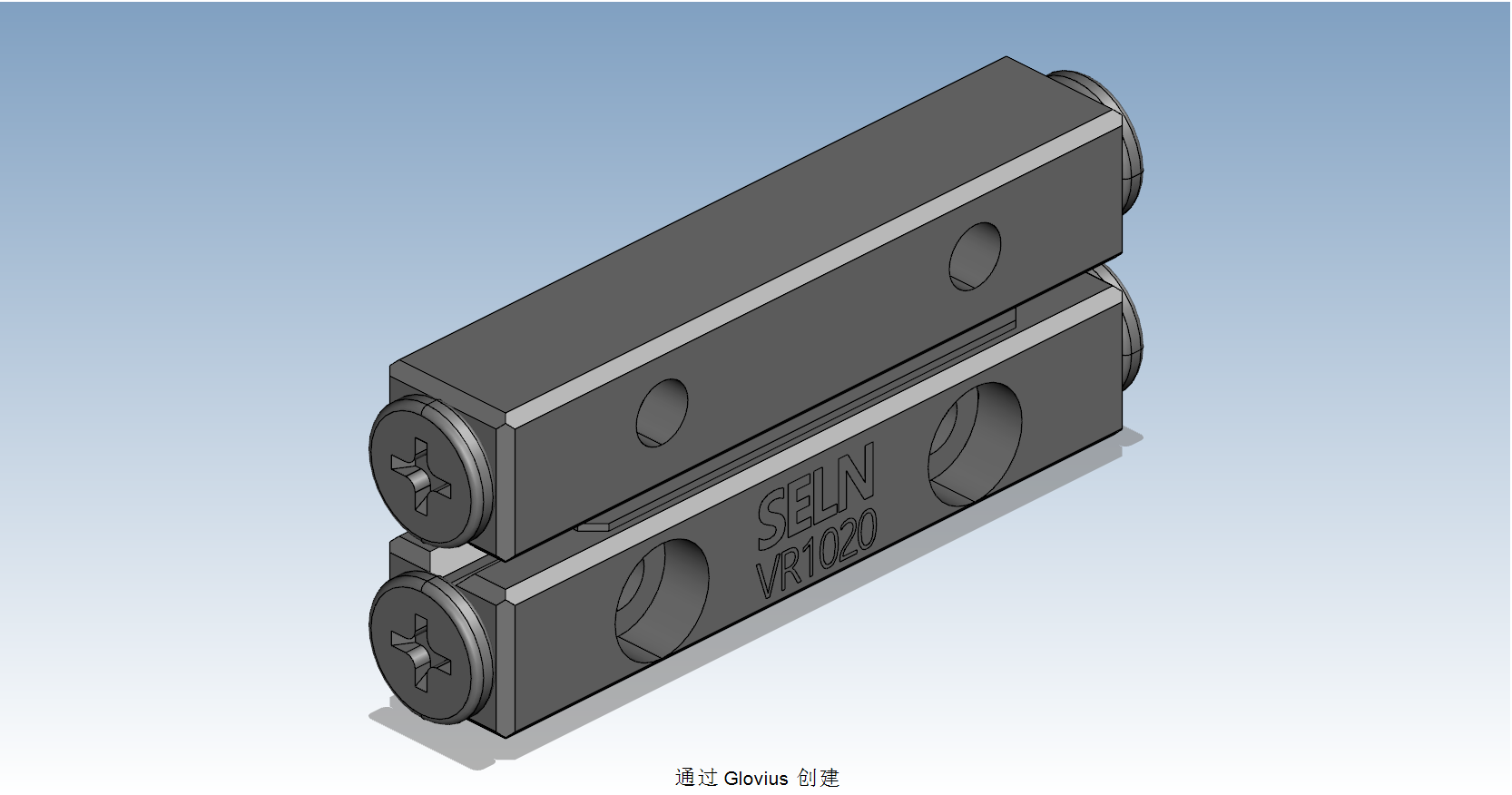 V1-30-7Z直線交叉導軌3D模型