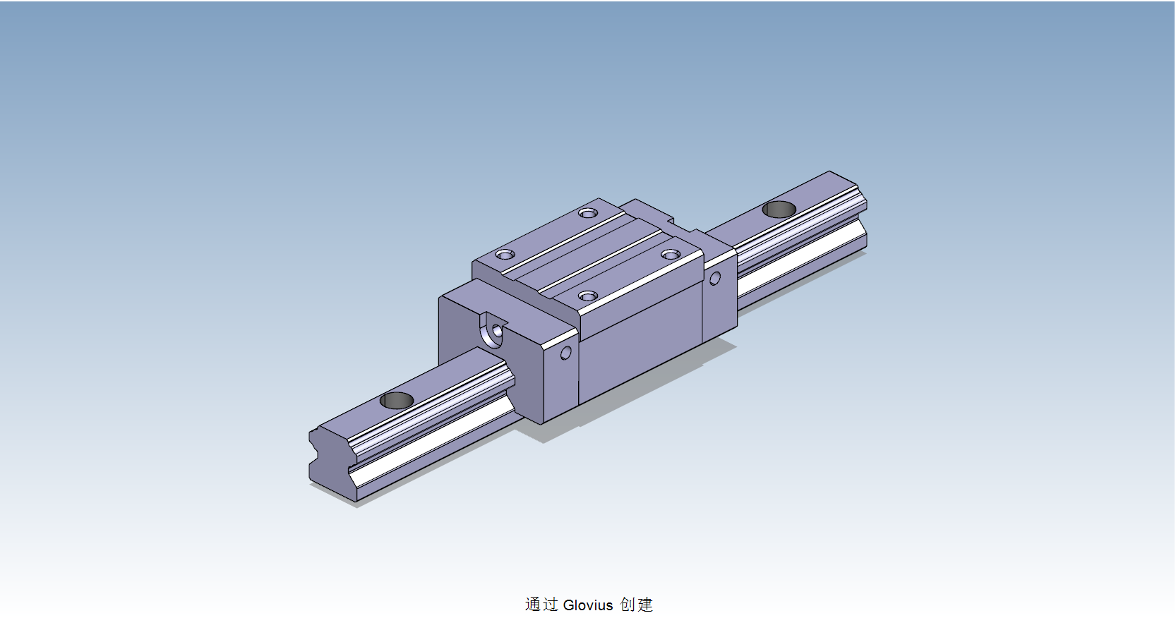 HND15B直線導軌滑塊副3D模型