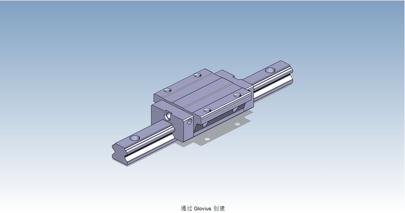 HND20AL直線導軌滑塊副3D模型