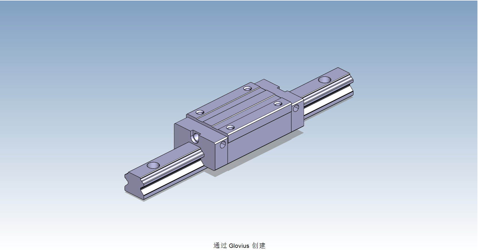 HND20BL直線導軌滑塊副3D模型