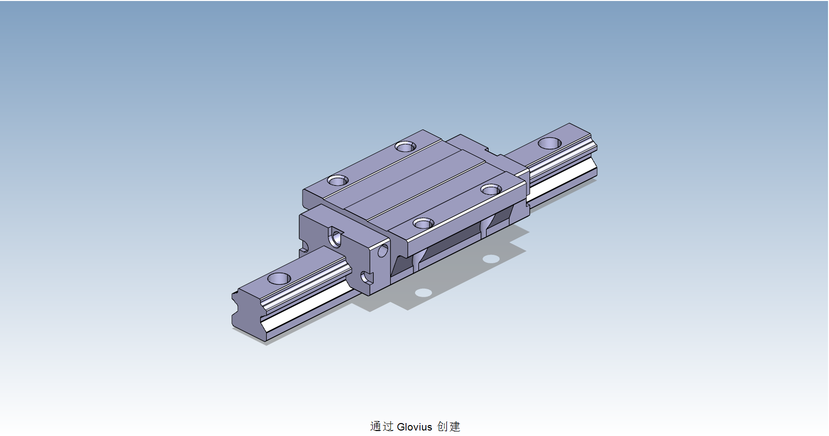 HND25AL直線導軌滑塊副3D模型