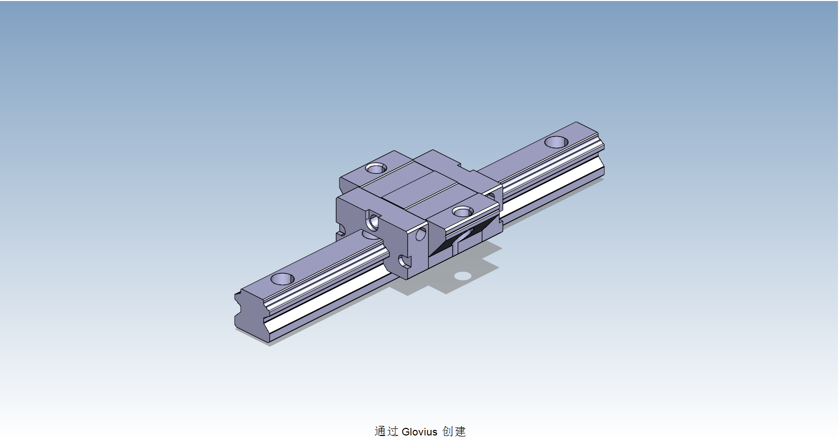 HND25AS直線導軌滑塊副3D模型