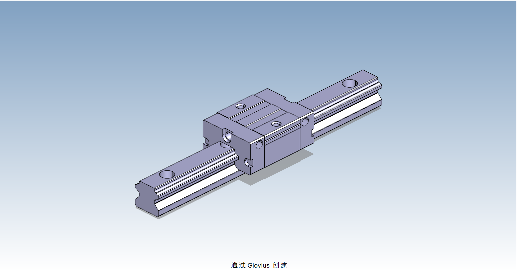 HND25BS直線導軌滑塊副3D模型