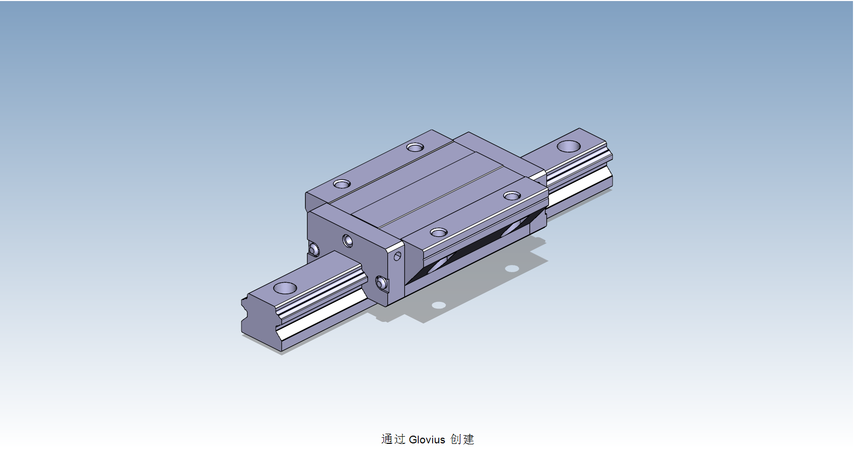 HND35AL直線導軌滑塊副3D模型