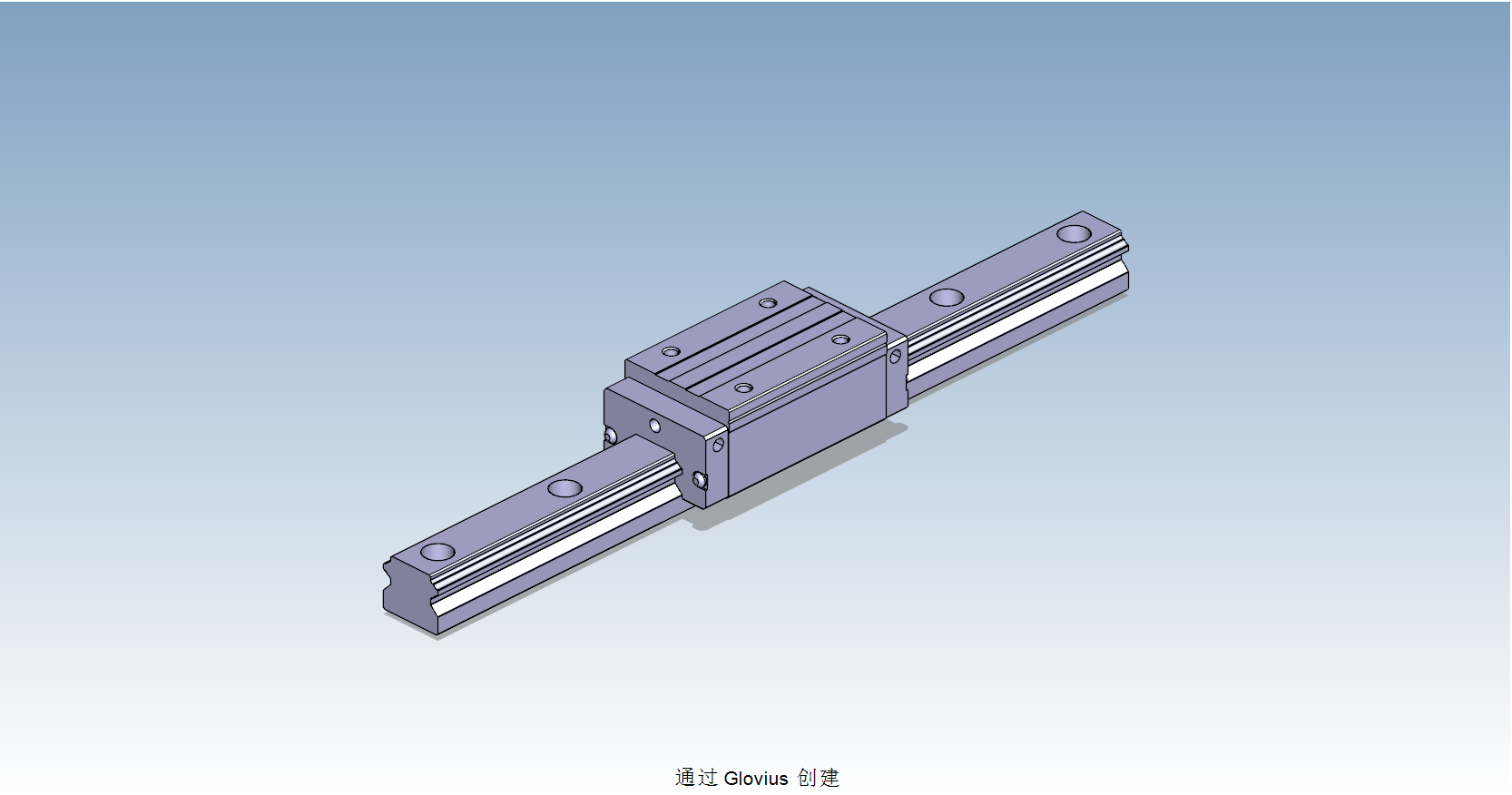 HND45BL直線導軌滑塊副3D模型