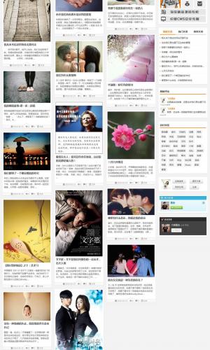 PHP瀑布流帝國CMS整站模板 各種后臺自定義，響應布局自適應手機瀏覽！大氣簡約！026